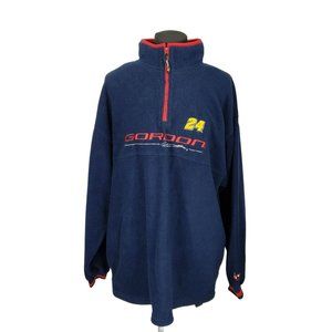 Chase Authentics Extra Large XL Men's Nascar Fleece Jacket Gordon 24 Navy Blue‎